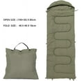 thumbnail image 3 of Sleeping Bags for Adults,Sleeping Bag Camping Cotton Splice Sleeping Bag Season Warm Pillow Hooded Envelope Sleeping Bag for Traveling Hiking (OliveGreen), 3 of 5
