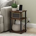 thumbnail image 2 of Furinno Just Side Table, 3-Tier End Table with Charging Station, Open Shelf Night Stand, Bedside Table with USB and Type-C Charging Port, for Living Room, Bedroom, Amber Oak, 2 of 5