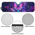 thumbnail image 5 of Uorisanigo Purple Butterfly Windshield Sun Shade Sun Visor Heat Shield for 2018-2024 2025 Jeep Wrangler JL / 2020-2024 Jeep Gladiator JT Accessories Keep Vehicle Cool, 5 of 7