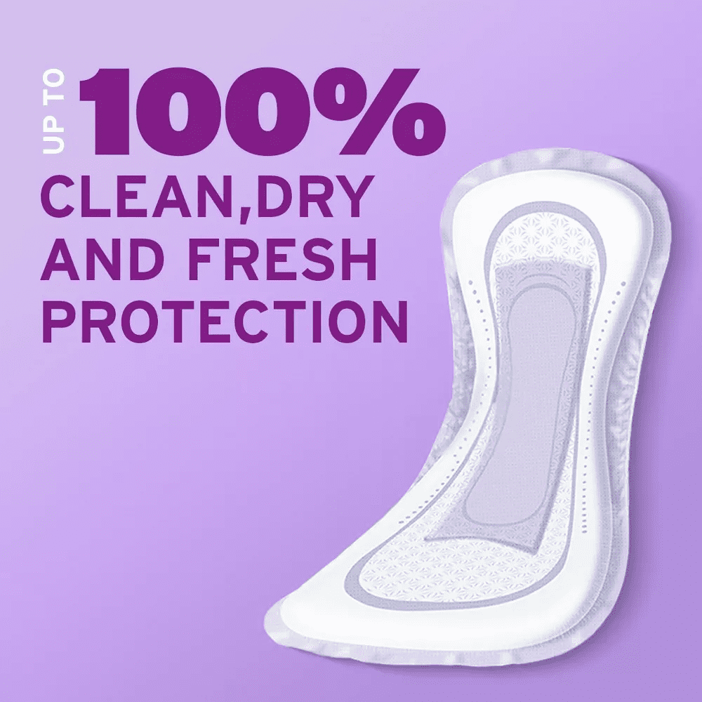 Poise Incontinence Bladder Control & Postpartum Pads for Women - Extra Coverage - Overnight Absorbency (8 Drop)