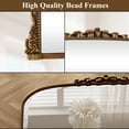 thumbnail image 4 of BEAUTYPEAK 36"x 27" Arched Vanity Mirror Vintage Decor Mirror Wall Mounted, Antique Gold, 4 of 8
