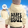 thumbnail image 6 of Byoo Toddler Girl's Preppy Letter Hoodie Casual Hooded Sweatshirt Fall Winter Pullover Top, 6 of 6