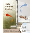 thumbnail image 3 of Pull Down Shades for Windows, Light Filtering Cellular Shades Cordless, 9/16" Cell Honeycomb Blinds, Lilac Grey 61"(W) x72(H), 3 of 9