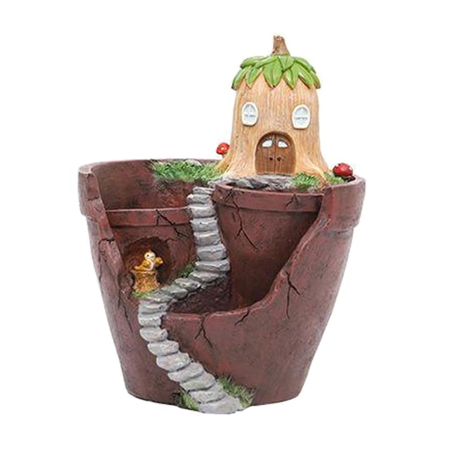 Interiores, s de Paisaje, s Decorativa Jardín de Resina, Pequeña - Estilo 4 Baoblaze macetas macetas suculentas