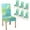 Blue Green Floral, variant on Christmas Snowflake Red Chair Covers for Dining Set of 4 Kitchen Parsons Chair Slipcovers Removable Seat Protector for Home or Party