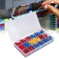 thumbnail image 1 of Kit de conectores de cables de 520 piezas, juego de terminales prensados en frío, suministros eléctricos industriales, 1 of 12