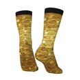 thumbnail image 5 of Women'S Novelty Funny Crew Socks Men'S Gold Coins Amazing Design Socks, 5 of 7