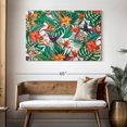 thumbnail image 3 of Elephant Stock Tropical Hummingbirds And Flowers Wall Art - Horizontal Canvas Wall Art - Lobby Wall Decor - Decor Elements Canvas - Green And Orange Decor - 48" x 32", 3 of 8