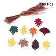 thumbnail image 2 of CIMAXIC christmas 180pcs Thanksgiving Fall Artificial Maple Hanging Paper Leaves Tags Gift Decorations With String for Wedding Party Christmas (9 Patterns Random Color),2.17"X2.56"X0.08", 2 of 5