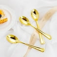 thumbnail image 6 of 100 Pack Gold Plastic Spoons Disposable - Durable Heavy Duty 6.9 Inch Gold Spoons, Heat Resistant Modern Disposable Spoons Perfect for Thanksgiving Parties, Wedding, Banquets, 6 of 8