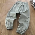 thumbnail image 3 of Jalioing Kid's Cargo Pants Lightweight Quick Dry Athletic Joggers with Pocket Elastic Waist Cuffed Sport Pants, 3 of 4