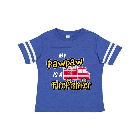 Inktastic My Pawpaw is a Firefighter with Fire Truck Boys or Girls Toddler T-Shirt