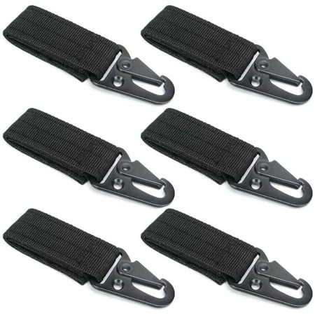 Sangle En Nylon Tactiques Avec Porte Clé Mousqueton De Ceinture Multifonctionnel Sac à Dos Boucle Clip Crochet Pour Camping Randonnée Activité De