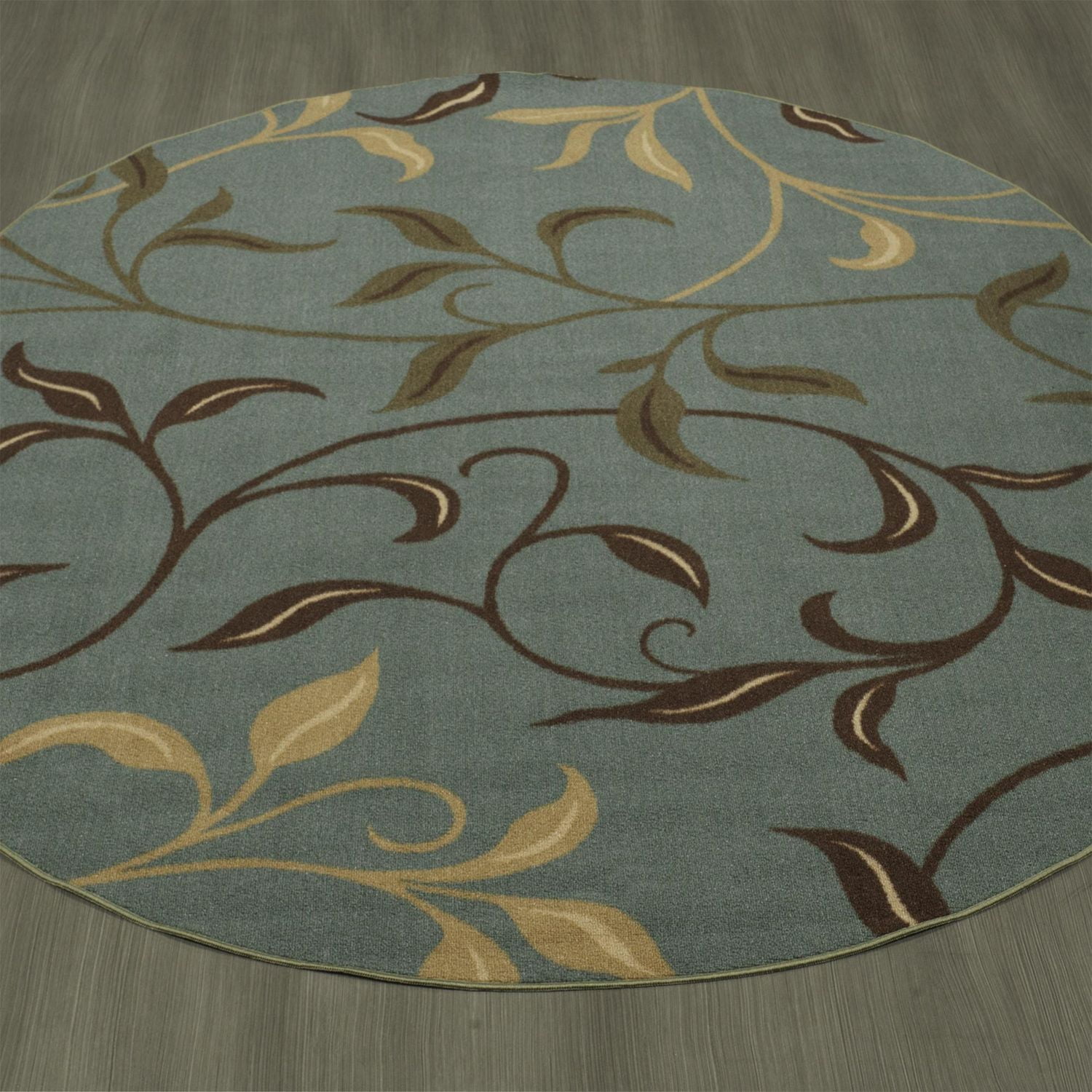 Tapis de couloir contemporain à motif feuilles et sous-couche en caoutchouc la collection Ottohome