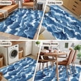 thumbnail image 6 of Ocean Waves Washable Area Rugs 2.7'x5', Nautical Blue Sea Water Nature Scenery Low Pile Throw Living Room Rug Non-Slip Sturdy Edge Binding Carpet for Indoor Entryway Bedside Kitchen, 6 of 9