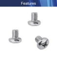 thumbnail image 3 of HUGFEGWE 50Pcs M5x6mm Machine Screws Phillips Pan Head Screws Bolts 0.8mm Pitch 304 Stainless Steel Fully Threaded Short Thread Rod Small Screws for Instruments Archery Tab Portable Monitor, 3 of 7