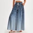 thumbnail image 2 of WTOBBY Women's Casual High Waisted Wide Leg Pants with Pockets Featuring Floral Print, Perfect for Everyday Comfort, Stylish Occasions and Effortless Summer Fashion ,Blue 3XL, 2 of 5