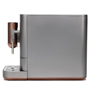 Café Affetto Automatic Espresso Machine + Milk Frother | Built-In & Adjustable Espresso Bean Grinder | One-Touch Brew in 90 Seconds | Steel Silver, 1.2 Liter
