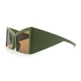 thumbnail image 6 of Womens Oversized Triangular 80s Vibe Thick Temple XL Cat Eye Sunglasses Green - Brown, 6 of 8