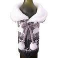 thumbnail image 1 of Kearding Funda para botella de vino Cuello de piel elástico de comedor Ropa de Navidad Copo de nieve Bolsa de champán Accesorios de Gris, 1 of 6