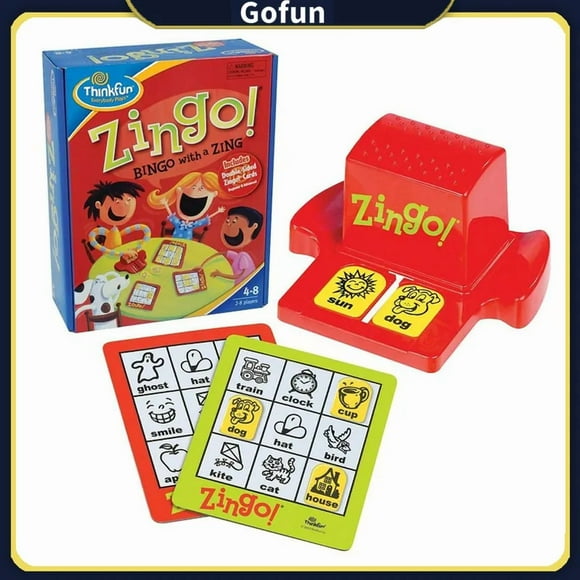 Juego de mesa ThinkFun Zingo Bingo para familias mayores de 4 años con 72 fichas
