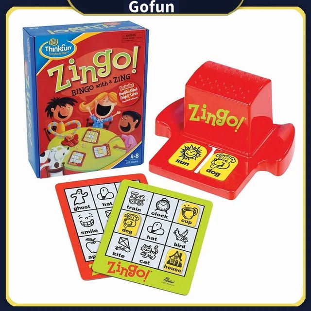 Juego de mesa ThinkFun Zingo Bingo para familias mayores de 4 años con 72 fichas