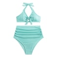 thumbnail image 5 of Gyexs Maternity Swimsuits Two Piece Bikini Set High Waisted 2026 Beach Vacation Swimwear Light Blue, Size M, 5 of 5