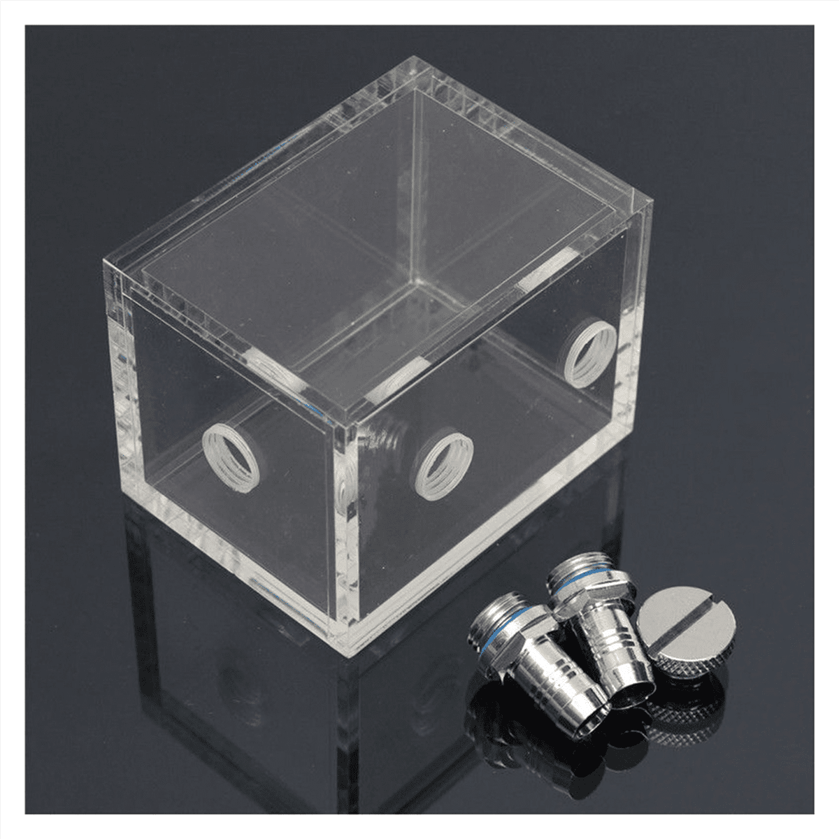 3X New 200Ml Acrylic Water Tank Cooler Water Cooling Radiator Pc Cpu Water Block Transparent