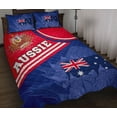 thumbnail image 1 of Juego de Cama Colcha - Aus Bandera y Escudo de Armas Juego de Funda de Colcha Waratah Flores, 1 of 5