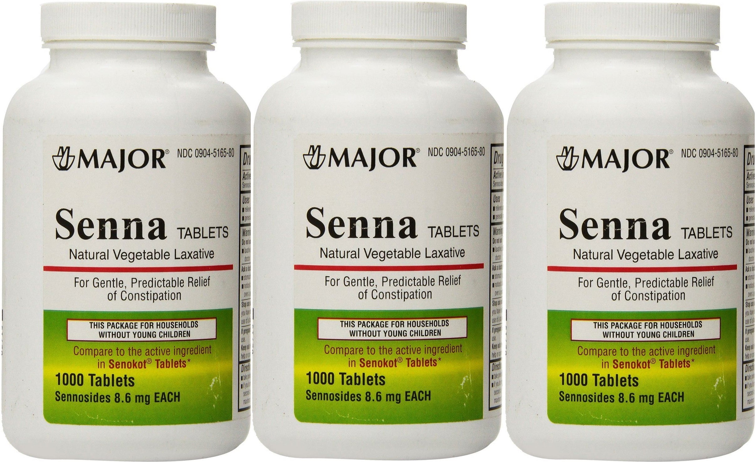 Senna 8.6 mg Generic for Senokot Natural Vegetable Laxative 1000