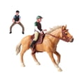 thumbnail image 2 of Figura de acción de caballo, estatua de vida silvestre con juego, colección pequeña de simulación, modelo de caballo, juguete educativo para mayores Amarillo, 2 of 8