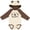Natural & Brown w Ears, variant on Inktastic I Love my Grandma heart and arrows Boys or Girls Long Sleeve Baby Bodysuit