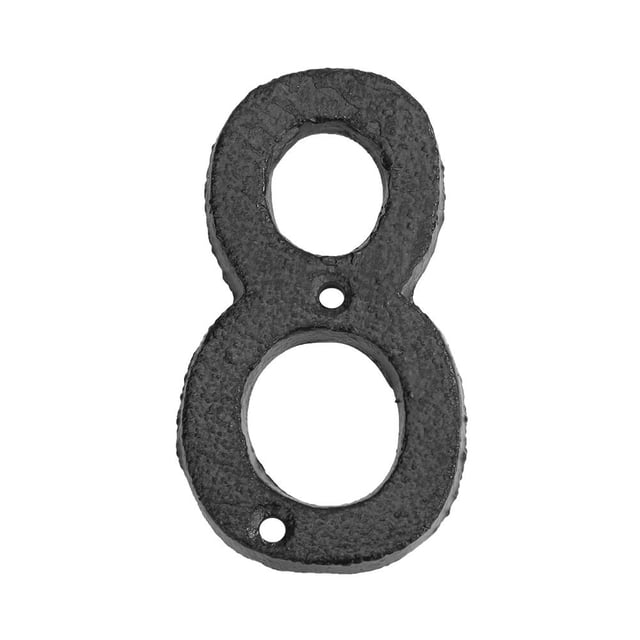 Número digital de metal Hierro fundido Casa Signo Placa de puerta DIY Cafe Decoración de pared (8)