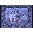 thumbnail image 1 of Ahgly Company Machine Washable Indoor Rectangle Medallion Blue French Area Rugs, 2' x 3', 1 of 4