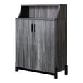 thumbnail image 3 of Sost 5-Shelf Wood Shoe Cabinet for 12 Shoes, Distressed Gray and Black Finish, 3 of 7