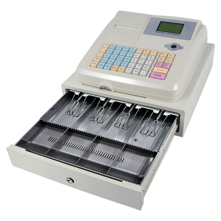 Programmable Electronic Cash Register with Drawer, 48 Keys