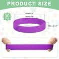 thumbnail image 2 of 30Pcs Silicone Rubber Bands Non-slip 3.54 Inch Flat for Books, Purple, 2 of 6