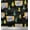 Black, variant on Soimoi Green polyester Crepe Fabric House,Animals & Tree Christmas Printed Fabric 1 Yard 42 Inch Wide