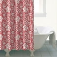 thumbnail image 5 of Extra Long Boho Shower Curtain 72x84 Inches - Vintage Floral & Tropical Leaves Pattern, Waterproof Bohemian Bathroom Decor with 12 Hooks, Tribal Rustic Style, 5 of 5