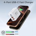 thumbnail image 2 of Bloque de carga rápida Blechmeki, 60 W, USB C, 4 puertos, carga rápida, paquete de 2, 2 of 7