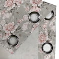 thumbnail image 4 of Ambesonne Floral Grommet Curtain, Blossoming Art Roses Leaves, 50"x72", Grey and Pale Rose, 4 of 5