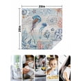 thumbnail image 4 of Coastal Jellyfish Cloth Napkins Set of 8 Reusable Dinner Napkins, Blue Nautical Marine Life Conch Coral Cocktail Napkin Washable Table Napkins for Wedding/Holiday Party/Baby Shower 20"x20", 4 of 7