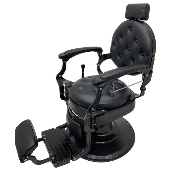 Vintage Barber Chair Hairdressing Salon Chairs Reclining Adjustable Height Swivel Heavy Sponge Barber Chair 360° Rotating Head Pillow