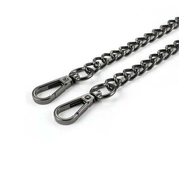 Peggybuy Metal Bag Chain DIY Shoulder Messenger Handle Replacement Strap Black