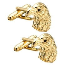 LABSERRON Cuff Links Golden Metal 1 Pair 0.8x0.7x0.6in