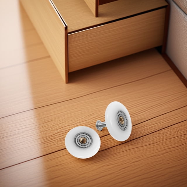 LITINKIMI 4Pcs Sliding Door Rollers Replacement Copper Shower Door Wheels for Smooth Sliding in Bathroom