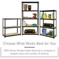 thumbnail image 3 of Space Solutions 1000 Riveted Metal Shelving 3-Shelf Unit 12D x 30W x 30H Black, 3 of 9