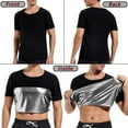 thumbnail image 5 of Lilvigor Sauna Shirt for Men,Short Sleeve Sweat Suit for Weight Loss Men,Mens Body Shaper Slimming Sauna T-Shirt Top for Gym Exercise, 5 of 6