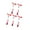 Red, variant on MOMOJIA 5 Piece Compact Writing Pen with Sticky Note Built in LED Light and Ergonomic Grip Rope for Fatigue Free Office Work