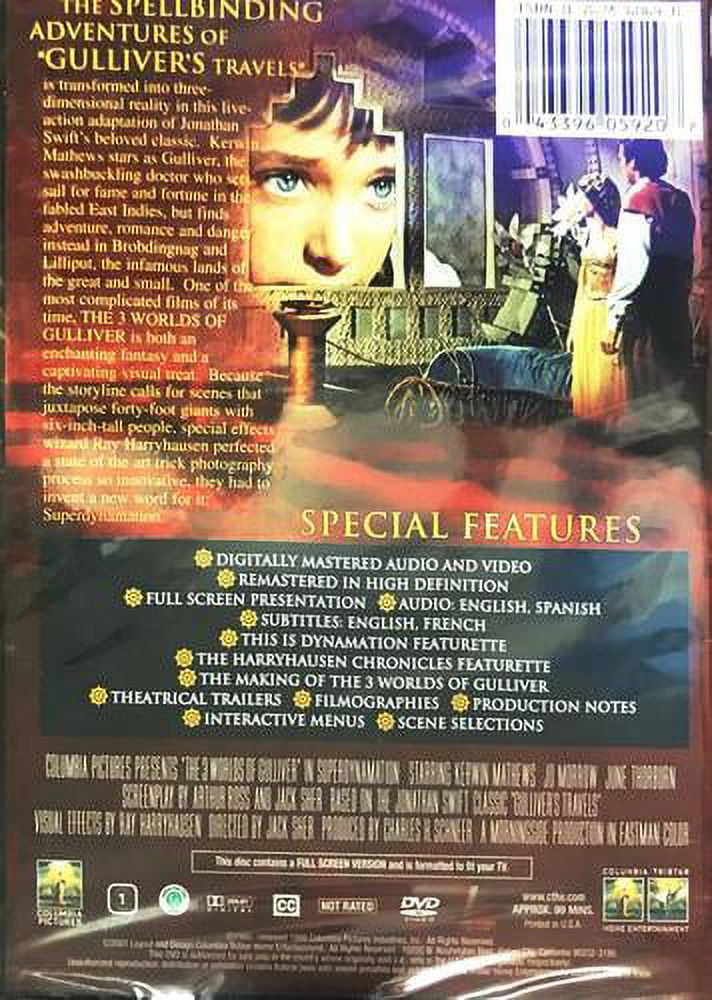 The 3 Worlds of Gulliver (1960) DVD - Walmart.com